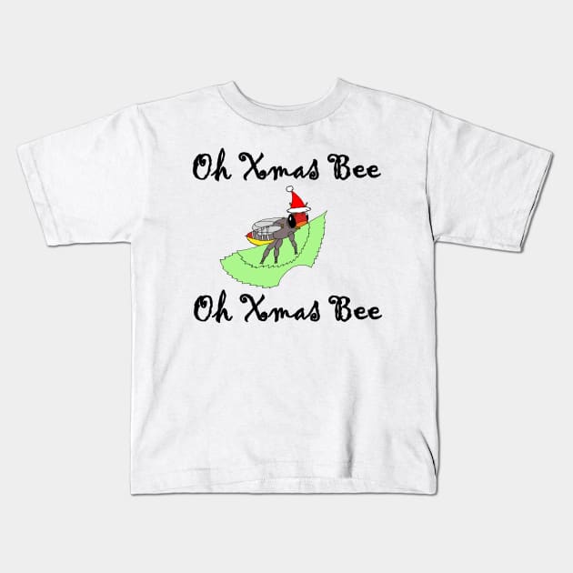 Oh Christmas Bee, Oh Christmas Bee Kids T-Shirt by BeeBabette